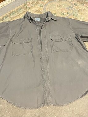 Vinatge Sears Button-Up Shirt in Light Gray